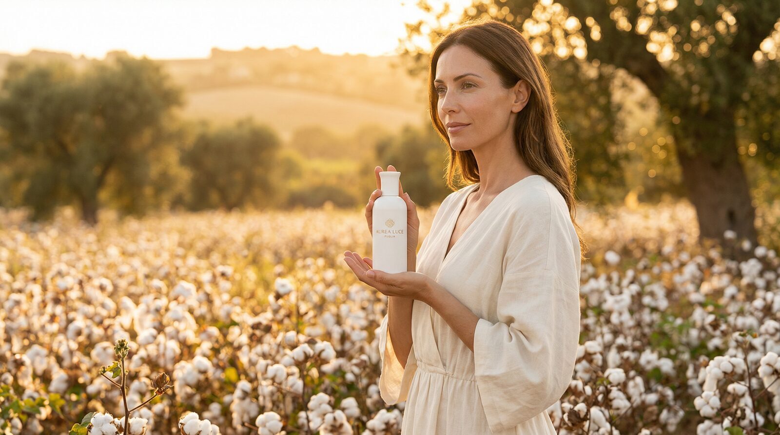 Gest – donna in campo di cotone pugliese